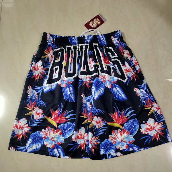 Men NBA 2021 Chicago Bulls Flower Edition Shorts->new york knicks->NBA Jersey